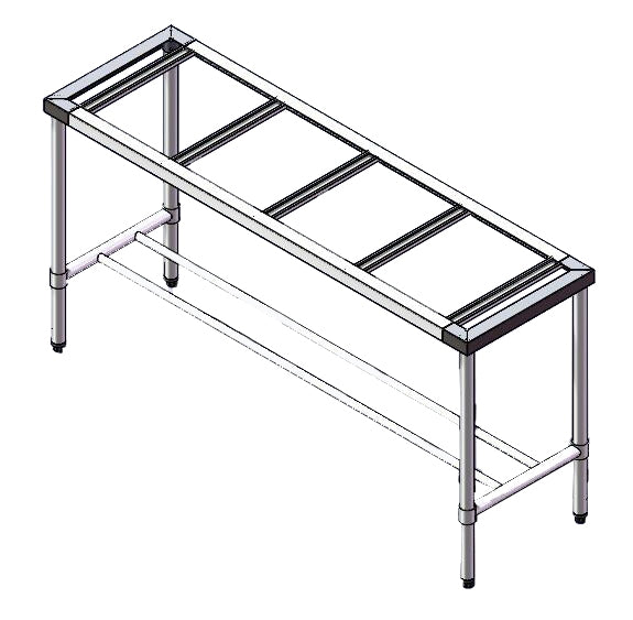 0900-6-WB-S S/S LEGS WITH DOUBLE CENTRE BRACE - 600MM DEEP