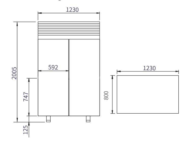 Double Door Upright Bakery Freezer/CFT48-2BP