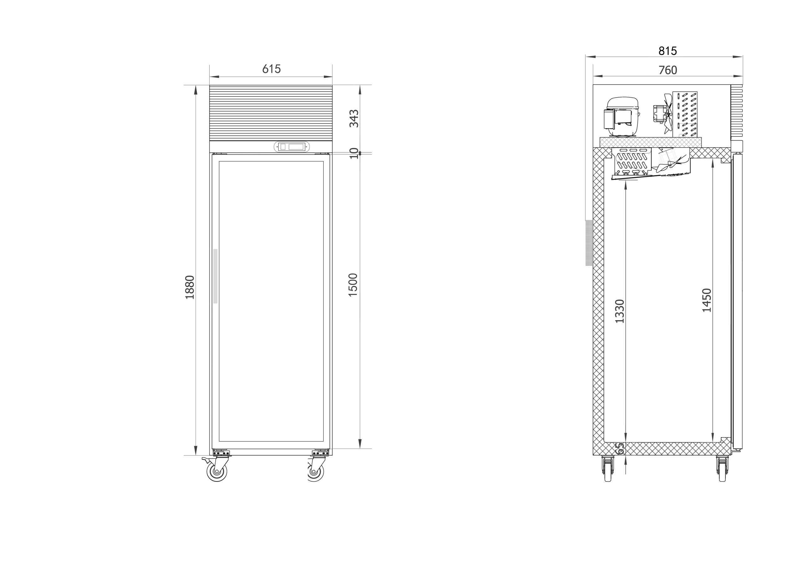 Single Door Upright Fridge/CRT24-1