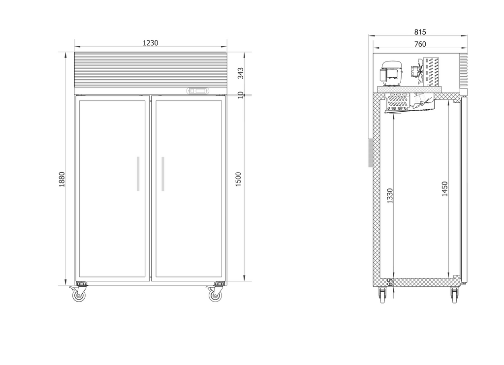 Double Door Upright Freezer/CFT48-2