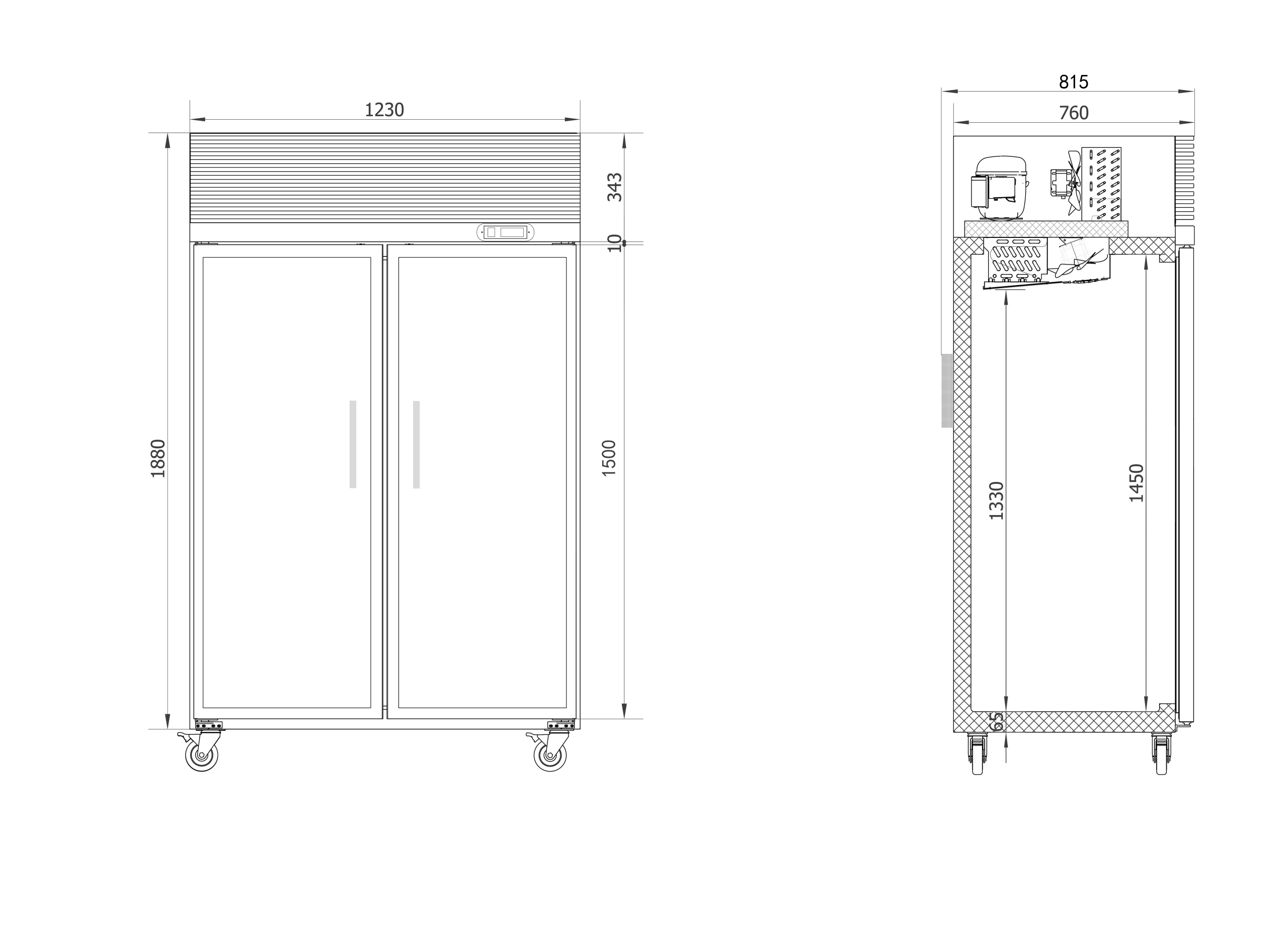 Double Door Upright Freezer/CFT48-2