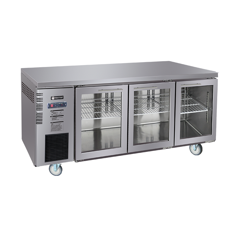 Under Bench Glass Door Fridge 1800mm/CUR18-3SG