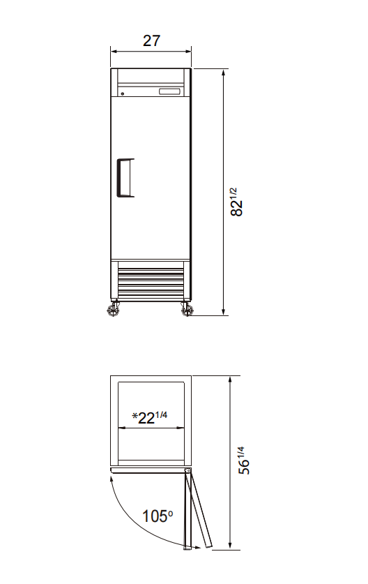 Single Door Upright Freezer Bottom Mount/YF-23
