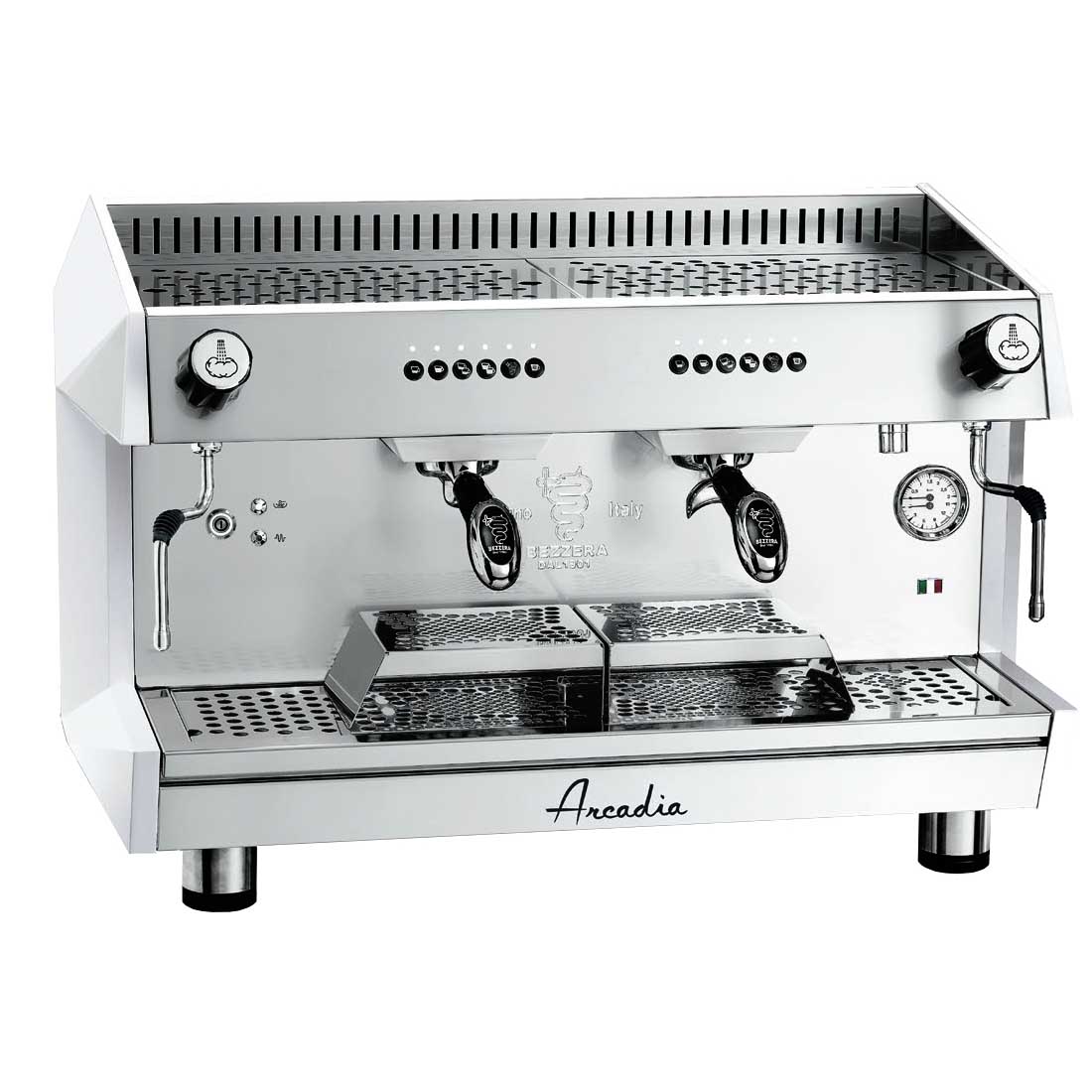 ARCADIA PROFESSIONAL ESPRESSO COFFEE MACHINE SS POLISH WHITE 2 GROUP - ARCADIA-G2