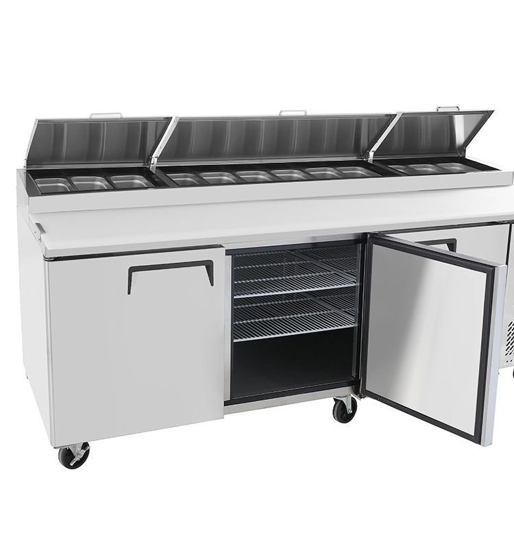 Atosa 3 Door Pizza Prep Table Fridge 2362mm MPF8203