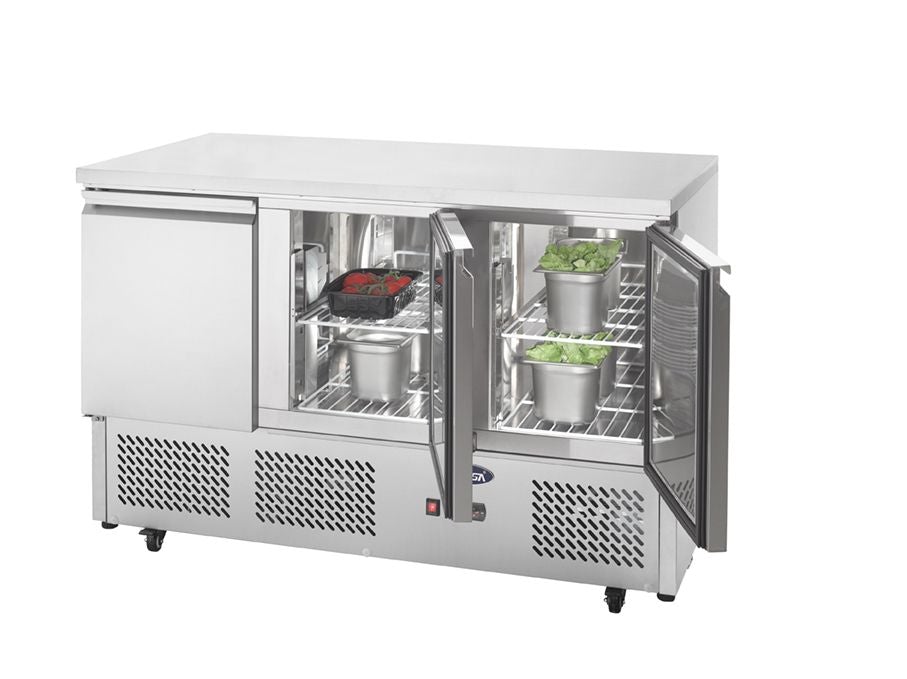 Atosa 3 Doors Table Saladette Fridge 1365mm - ESL3851