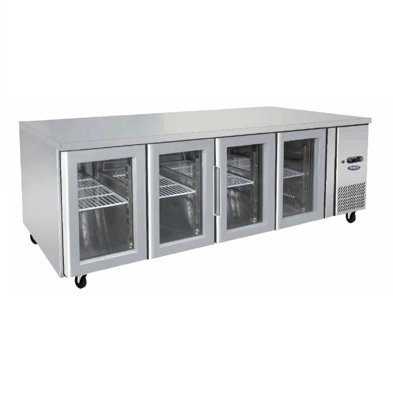 ATOSA GLASS FOUR DOOR COOLING FRIDGE TABLE 2230MM EPF3741