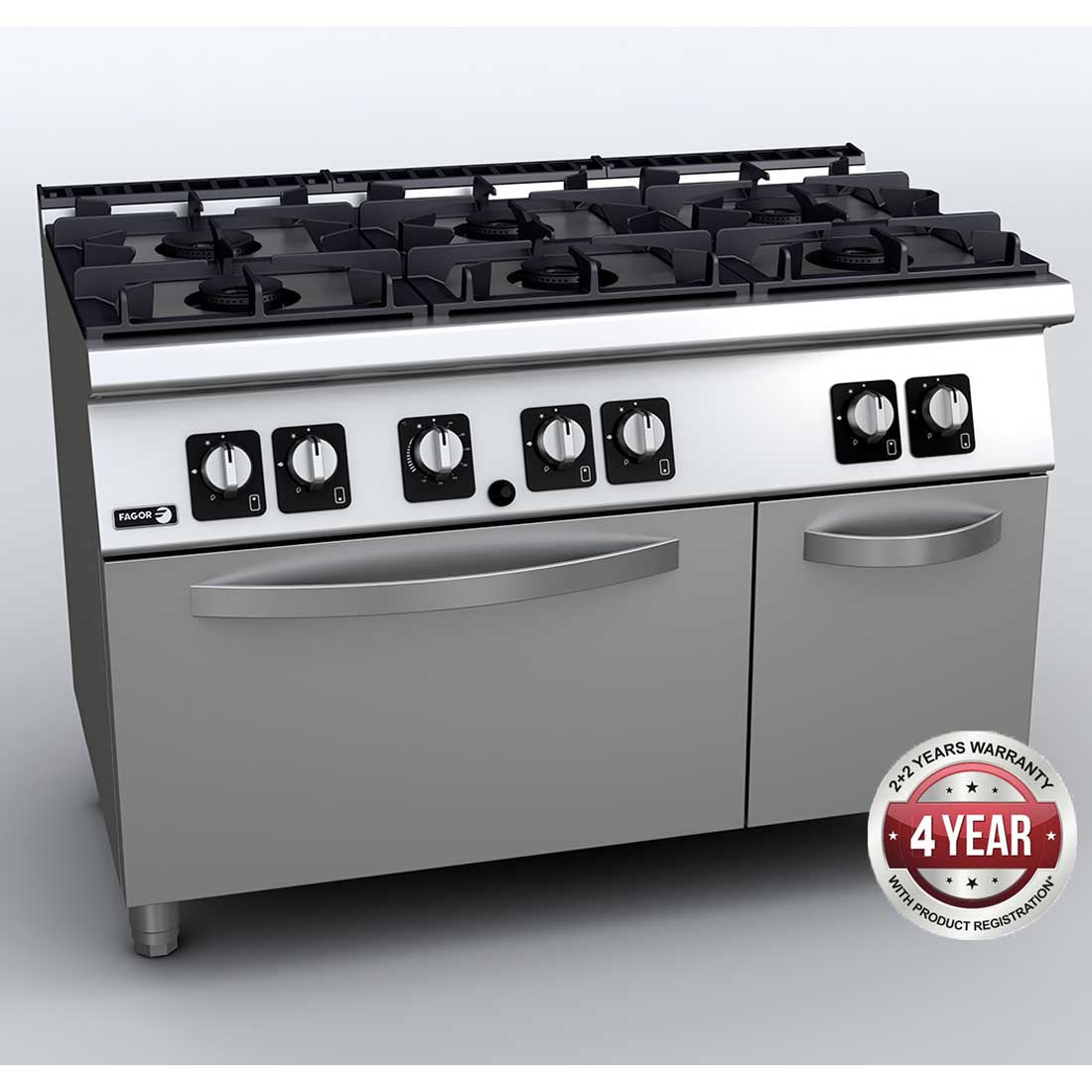 6 BURNER GAS RANGE WITH GAS OVEN - C-G761H