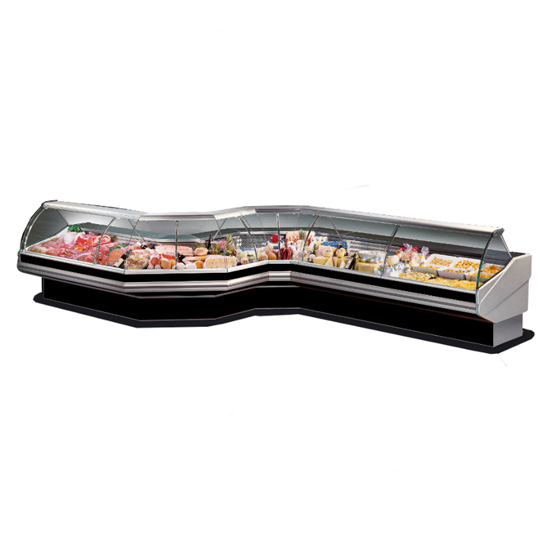 CONER EXTERNAL GLASS - CURVED FRONT GLASS DELI DISPLAY - CN90E