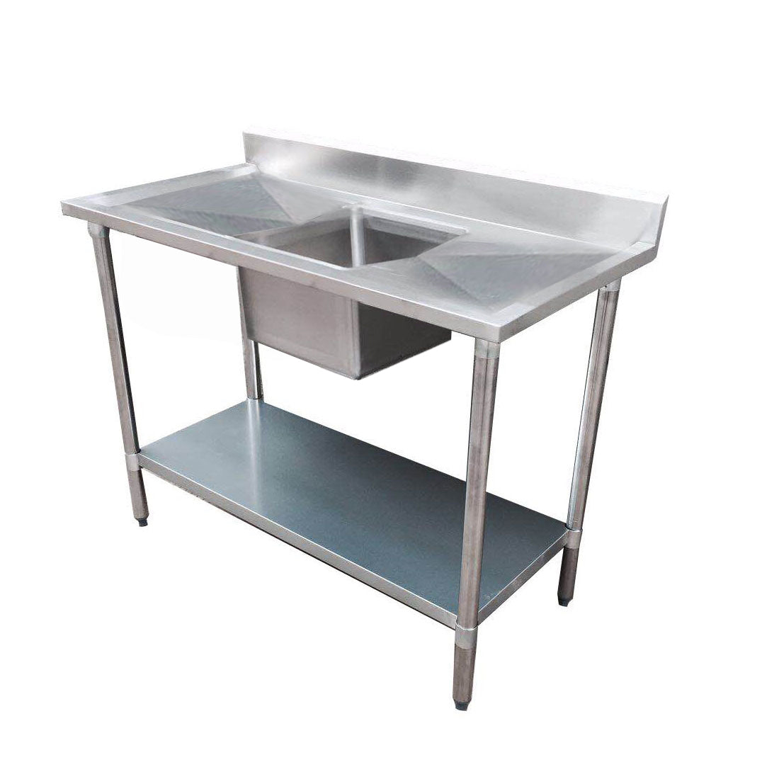SINGLE SINK BENCH - CENTRE SINK 1200X700X900 - 1200-7-SSBC