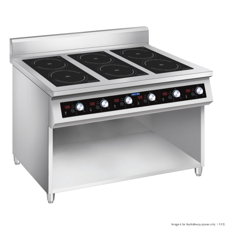Electmax 700 Series Induction 6 - Burner Cooker with Splashback EIC7 - 1200P