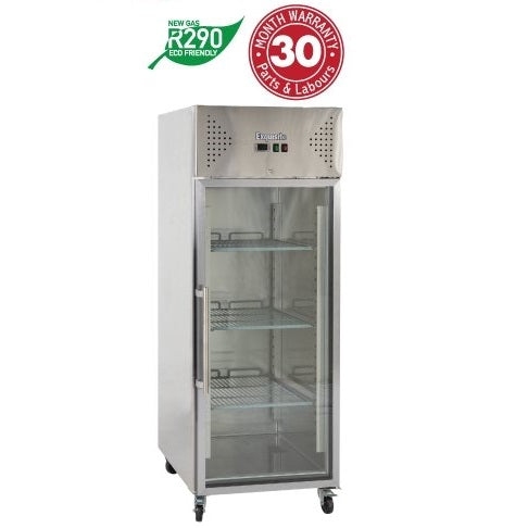 EXQUISITE GSC650G ONE GLASS DOOR UPRIGHT FRIDGE