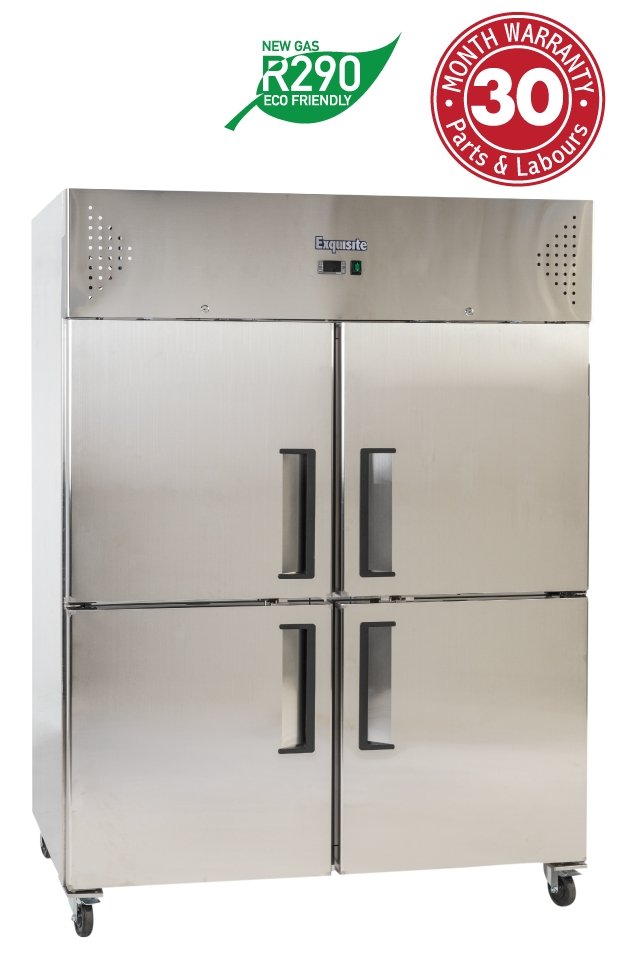 Exquisite GSF1412H Two Split Solid Doors Upright Freezers