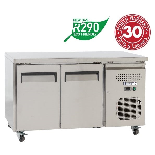 EXQUISITE SSC260H TWO SOLID DOORS UNDERBENCH FRIDGE SLIMLINE