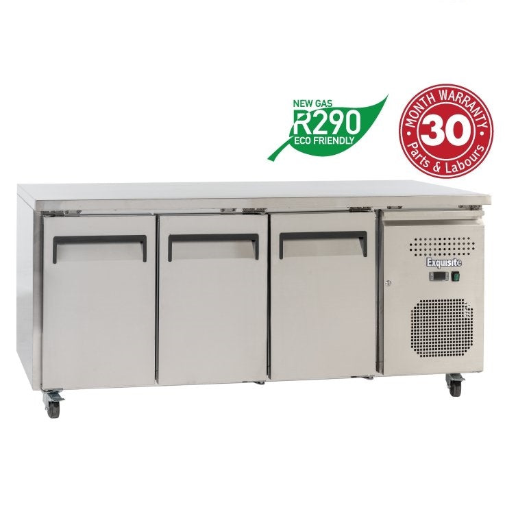 EXQUISITE USC400H THREE SOLID DOORS UNDERBENCH FRIDGE