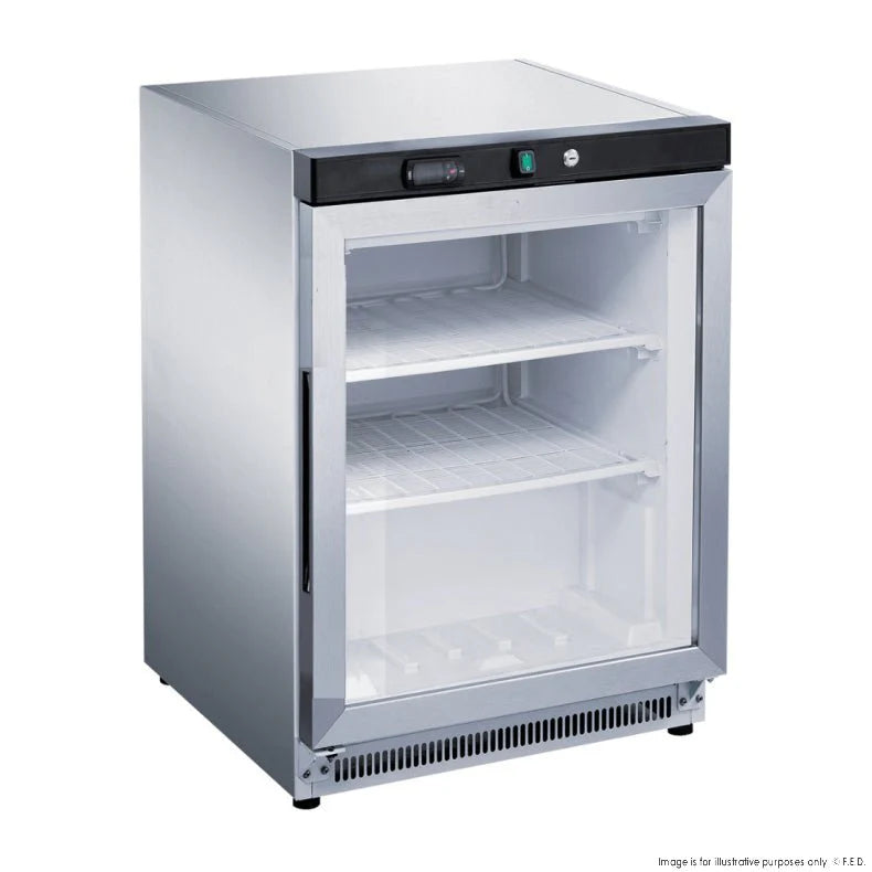 Fed - X Stainless Steel Upright Static Display Freezer XF200SG
