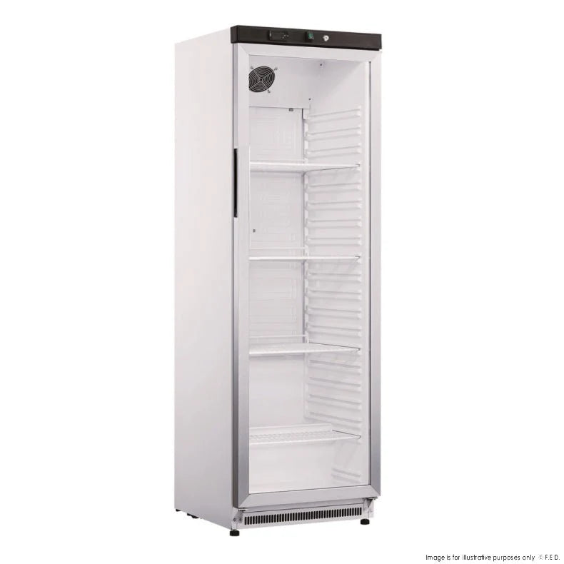 Fed - X Stainless Steel Upright Static Display Fridge XR400SG