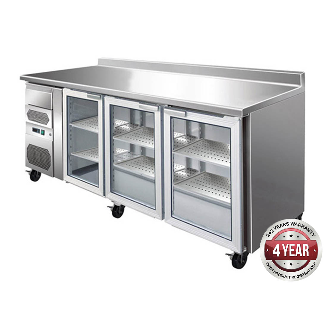CM20G TROPICALISED THREE DOOR BAR FRIDGE