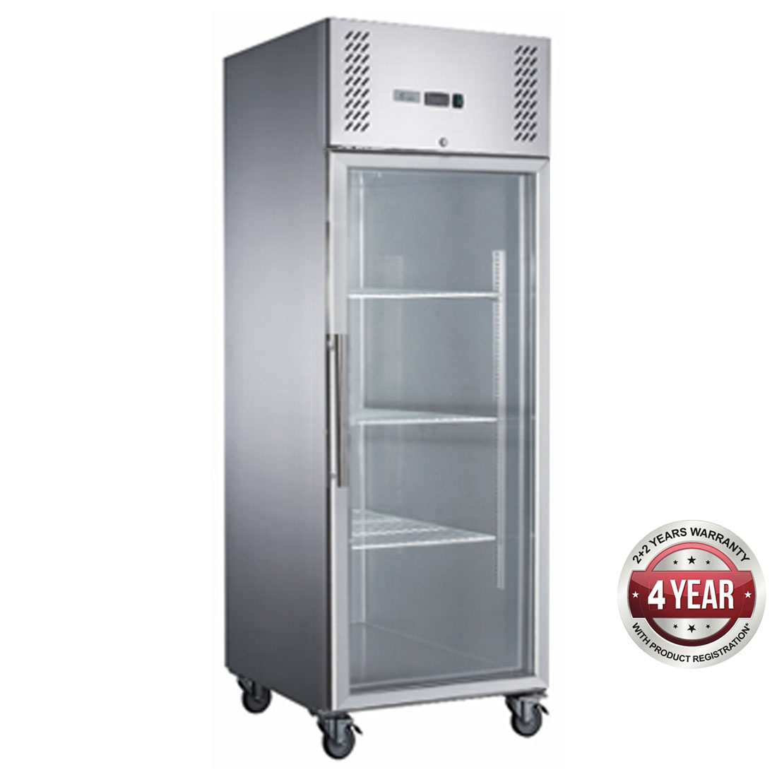FED-X S/S FULL GLASS DOOR UPRIGHT FREEZER - XURF600G1V