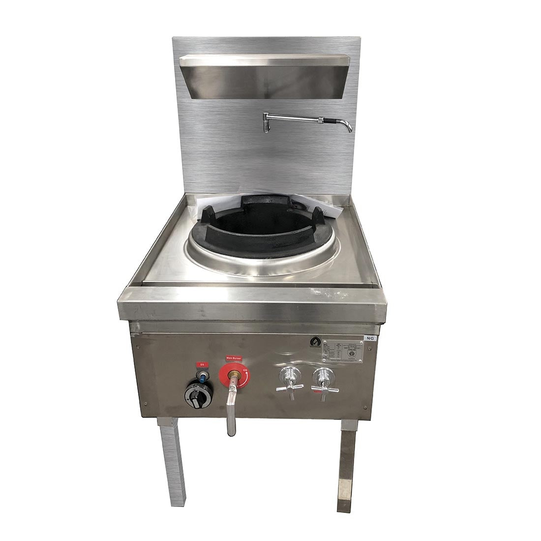 WW-1N STAINLESS STEEL WATERLESS NATURE GAS SINGLE WOK