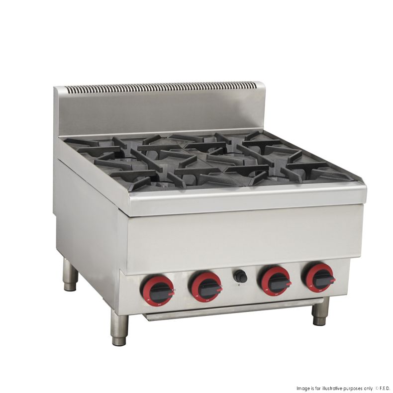 GASMAX Benchtop Gas 4 Burner Cooktop JUS-TR-4B