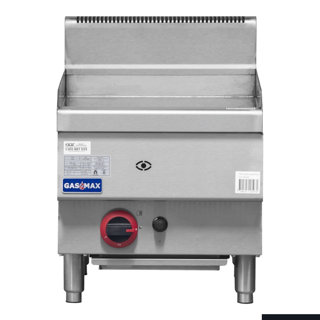 GASMAX Benchtop Single Bunner Griddle LPG Gas - JUS - TRG40ELPG