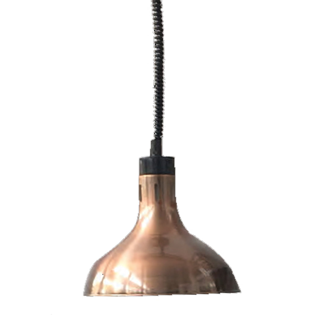 PULL DOWN HEAT LAMP ANTIQUE COPPER 290MM ROUND HYWCL12