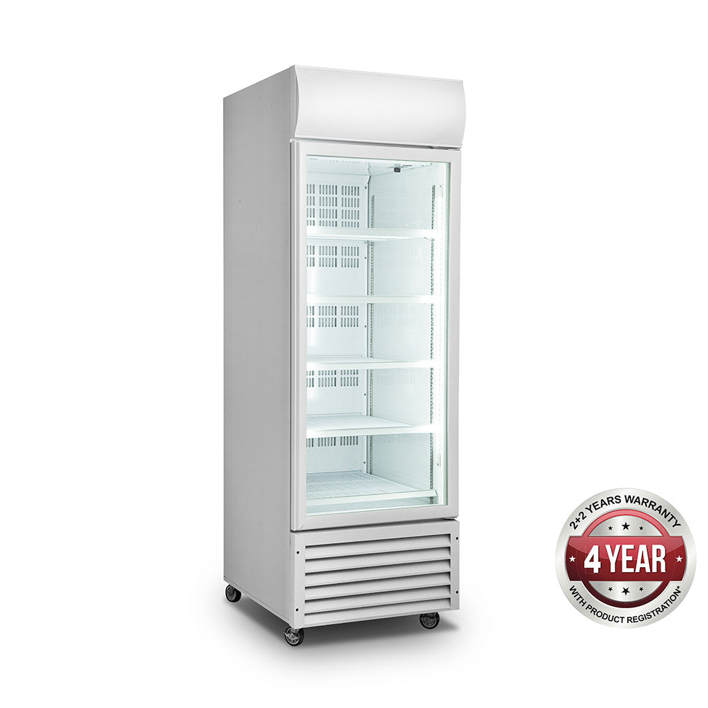 SINGLE GLASS DOOR COLOURBOND UPRIGHT DRINK FRIDGE - LG-370GT