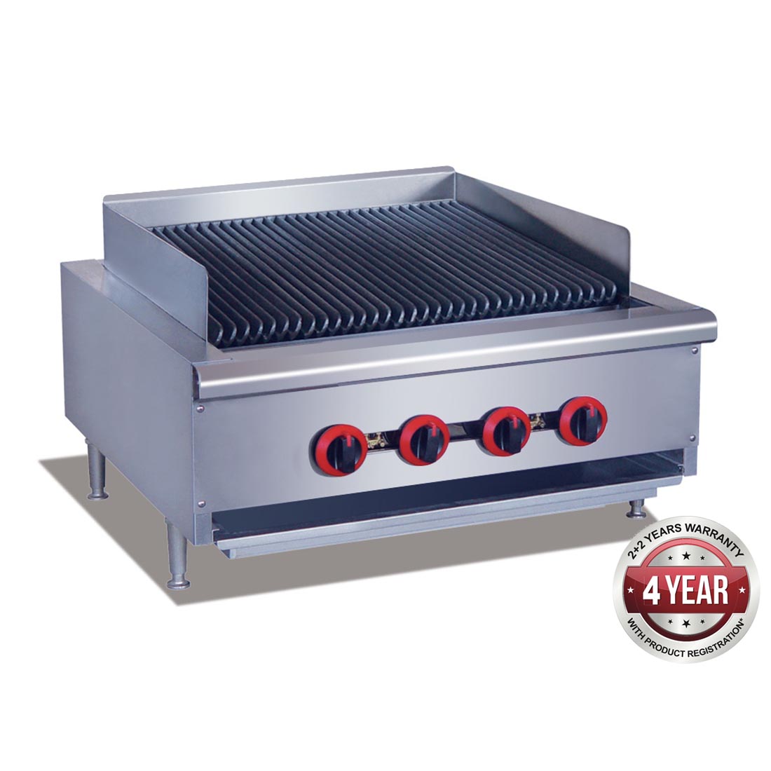 QR-24E NATURAL GAS 4 BURNER CHAR GRILL TOP