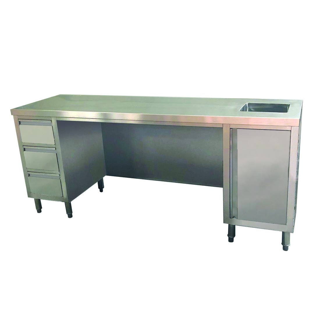 MULTIPURPOSE UTILITY BENCH WITH SINK - SS6-2100R-H