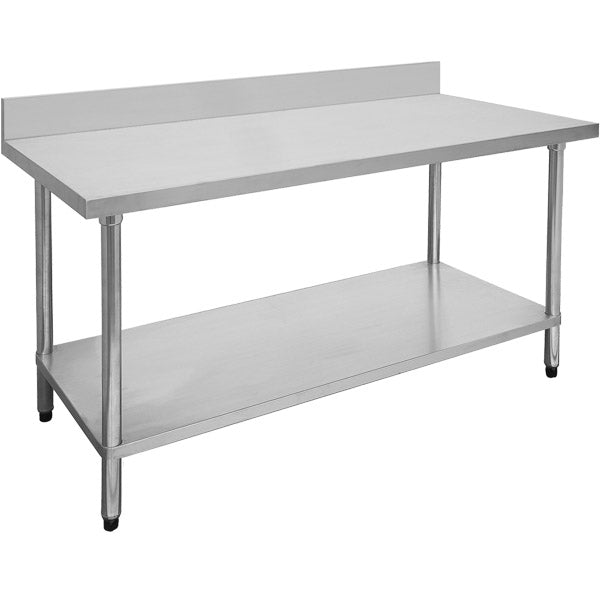 0450-7-WBB ECONOMIC 304 GRADE STAINLESS STEEL TABLE WITH SPLASHBACK  450X700X900