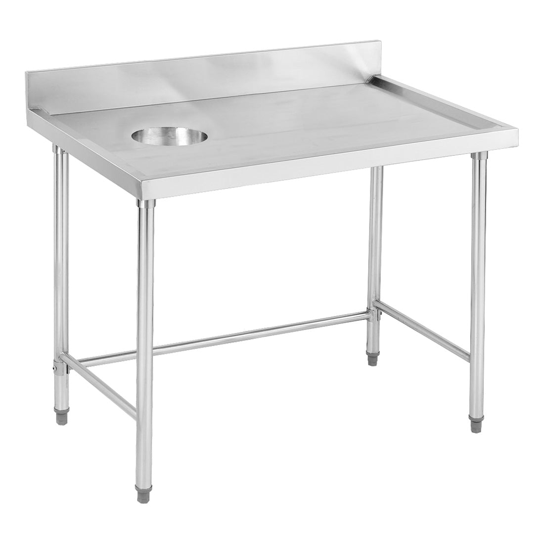 HIGH QUALITY STAINLESS STEEL BENCH WITH SPLASHBACK - SWCB-7-1200R