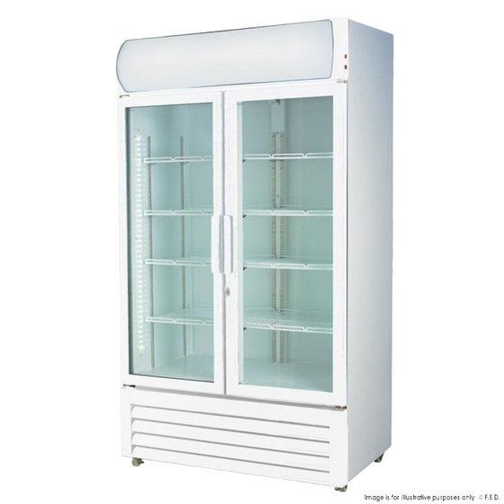 Thermaster 1000L Colourbond Upright Fridge 2 Doors White LG-1000P