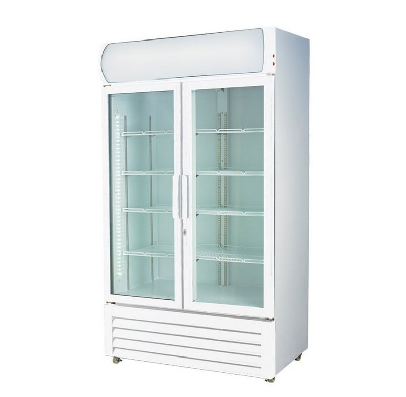 Thermaster 1200L Large Two Glass Door Colourbond Upright Drink Fridge LG-1200P