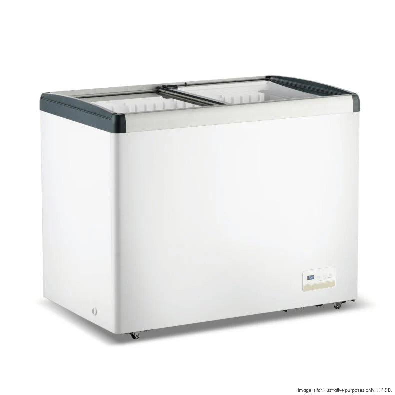 Thermaster 396L Chest Freezer with Flat Glass Sliding Lids - WD396G