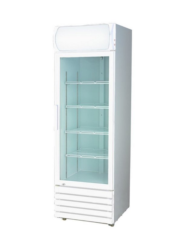 Thermaster 540L Single Glass Door Colourbond Upright Fridge White LG-540P