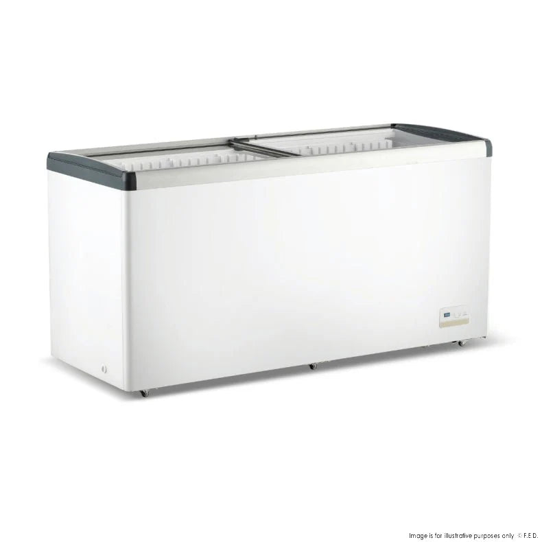 Thermaster 586L Chest Freezer with Flat Glass Sliding Lids - WD586G