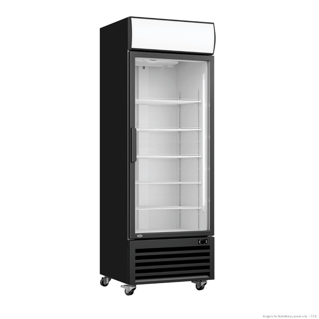 Thermaster Single Glass Door Colourbond Upright Drink Fridge LG - 370BP