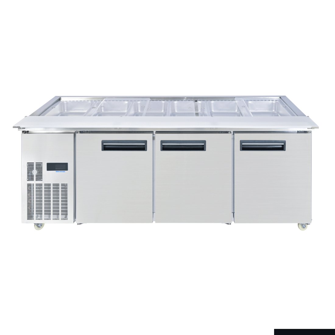 Thermaster Three Door Cold Bench Salad Station 6x1/1 GN Pans PG210FA - XB