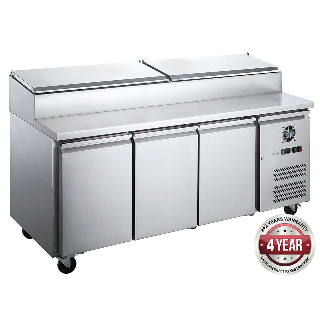 FED-X S/S THREE DOOR SANDWICH COUNTER - XSS8C20S3V
