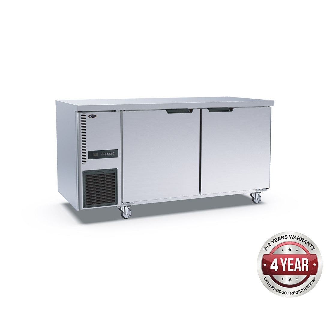 STAINLESS STEEL DOUBLE DOOR WORKBENCH FREEZER - TS1500BT