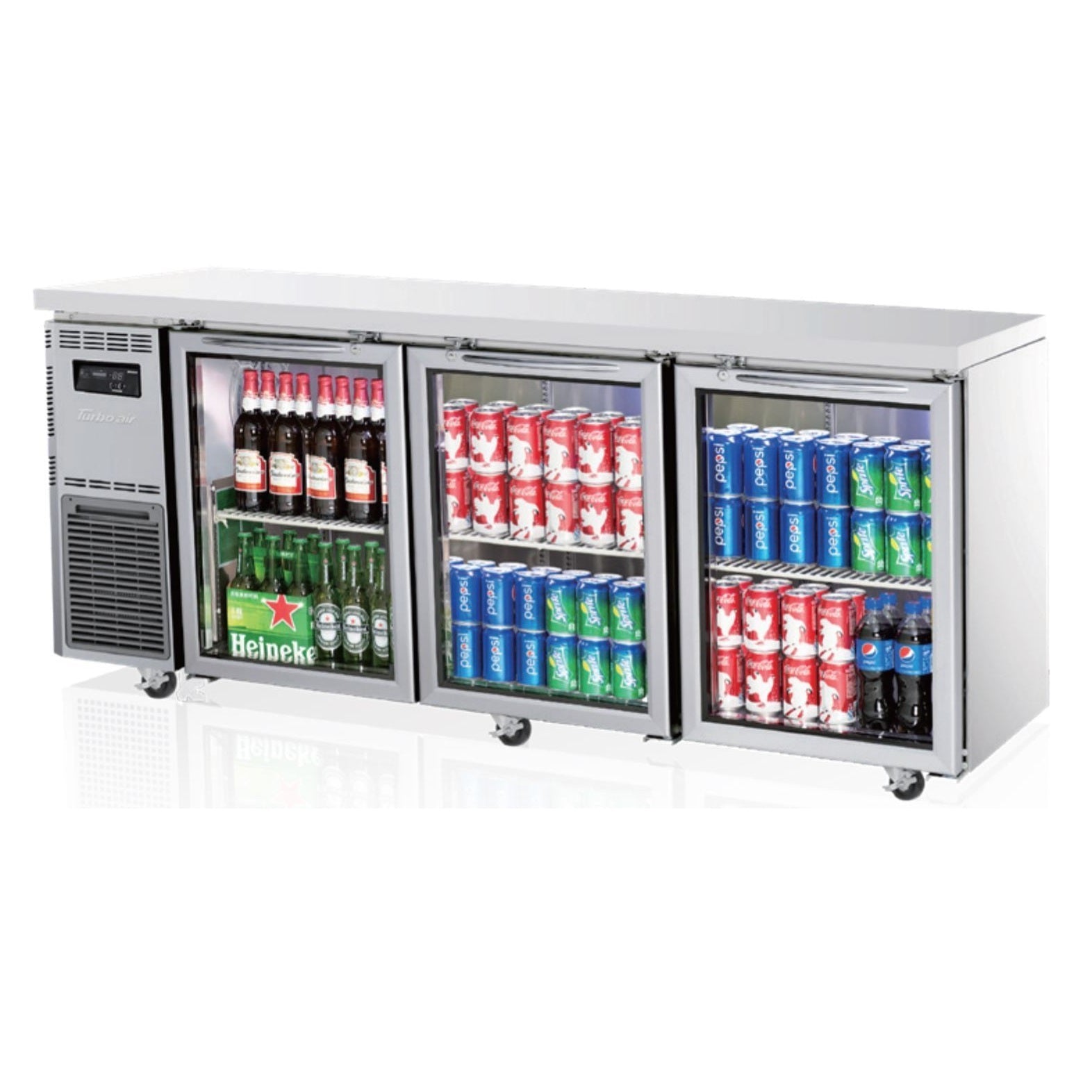 TURBO AIR KGR18-3-N (600) FRIDGE UNDERCOUNTER GLASS DOOR