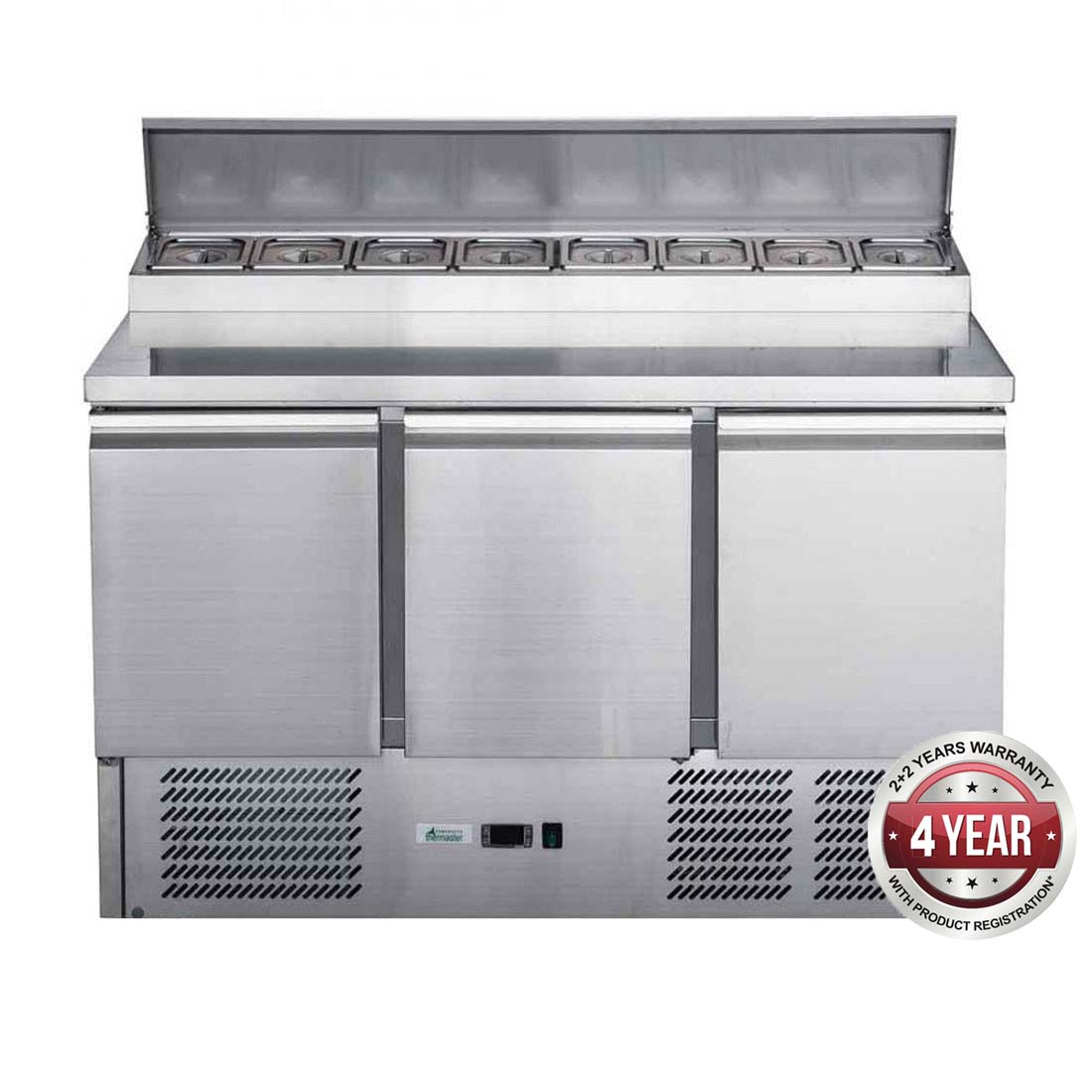 FED-X THREE DOOR SALAD PREP FRIDGE - XGNS1300D