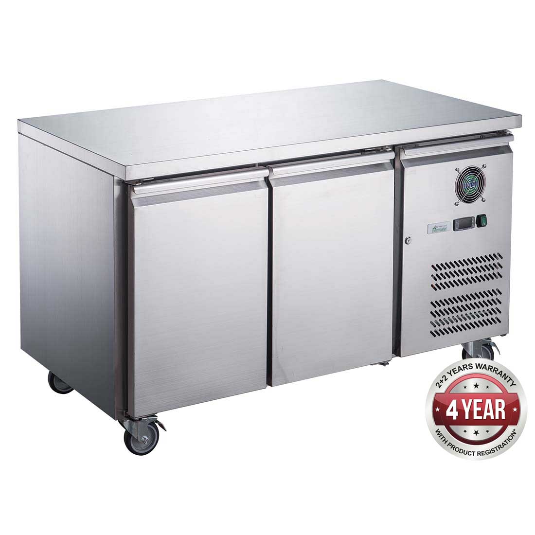 FED-X S/S TWO DOOR BENCH FREEZER - XUB7F13S2V
