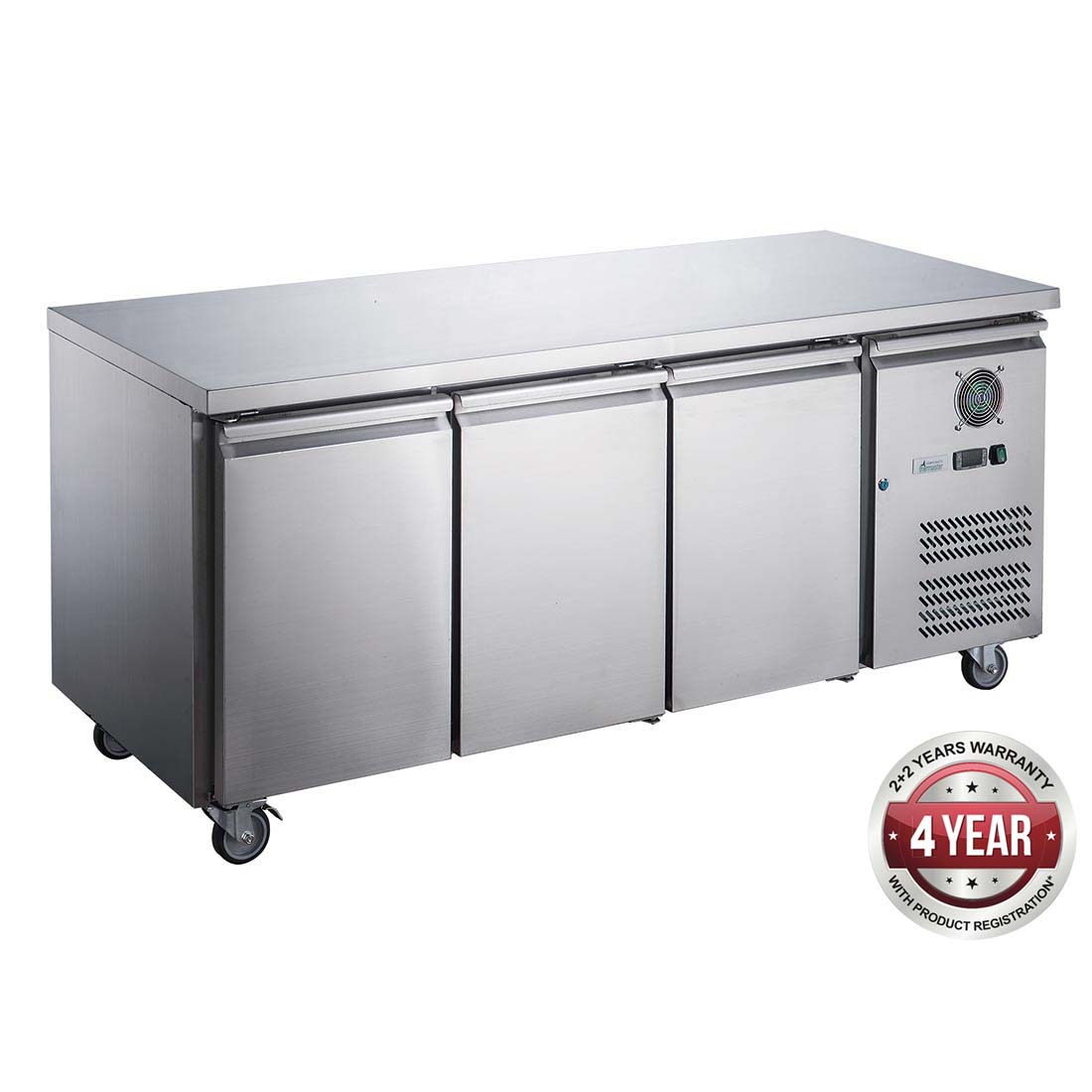 FED-X S/S THREE DOOR BENCH FRIDGE - XUB7C18S3V